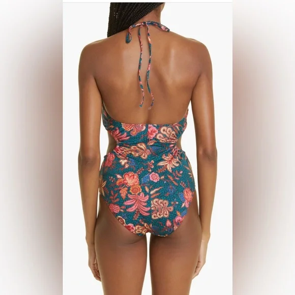 ULLA JOHNSON ‘MABEL PRINT RUCHED CUTOUT’ SWIMSUIT, Medium, $425 - Picture 7 of 15
